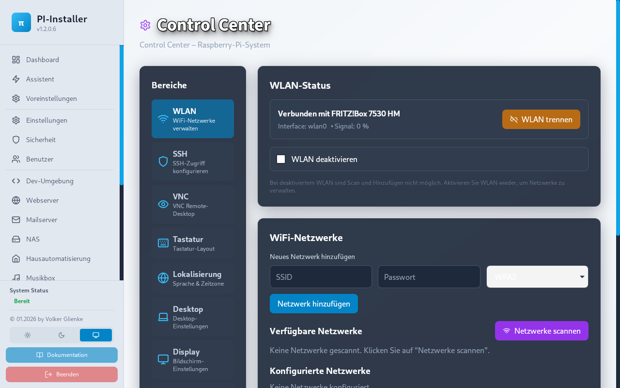 Control Center for backup status